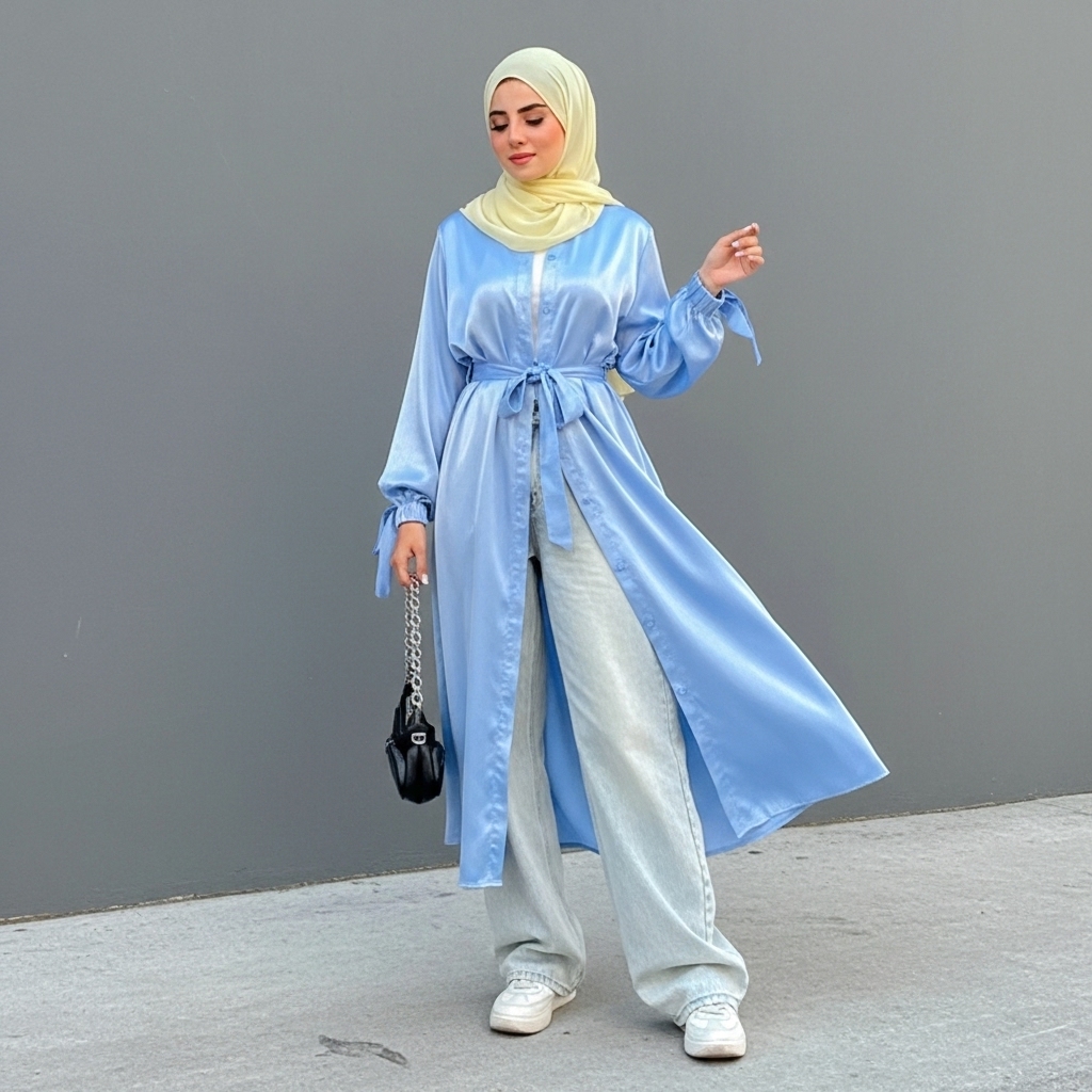 تنسيق البنطلون الواسع للمحجبات