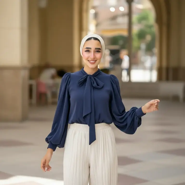 تنسيق اللوم الكحلي للمحجبات