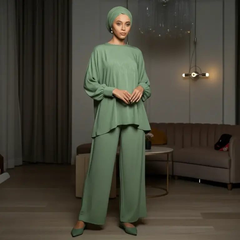 تنسيق اللون الاخضر للمحجبات 2026 (دليل مصور)