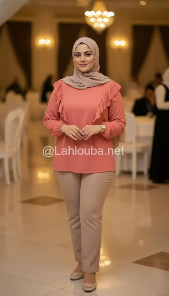 صور تنسيق البلوزة الحمراء للمحجبات